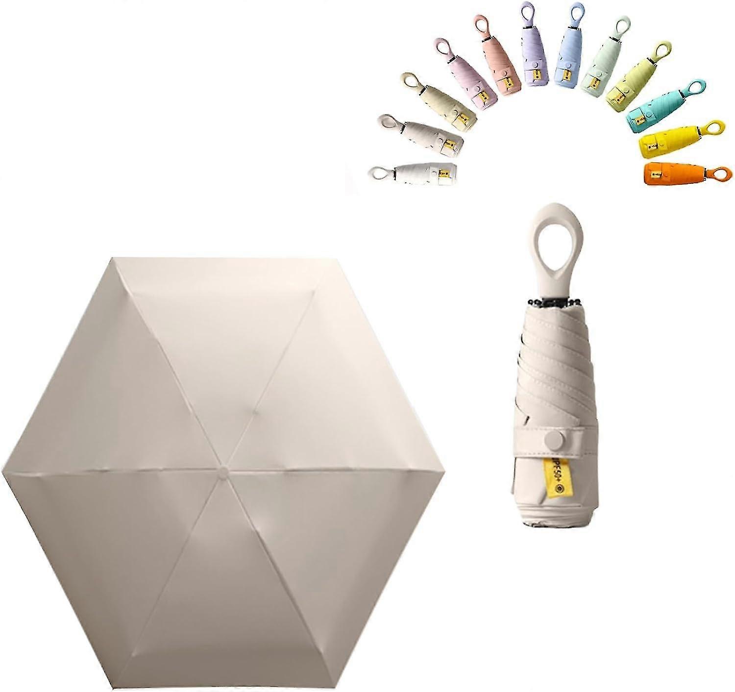 Mini Sun Travel Umbrella Ring handle Coating Layer Fabric Blocking/anti UPF 50 UV Protection 99.9% C