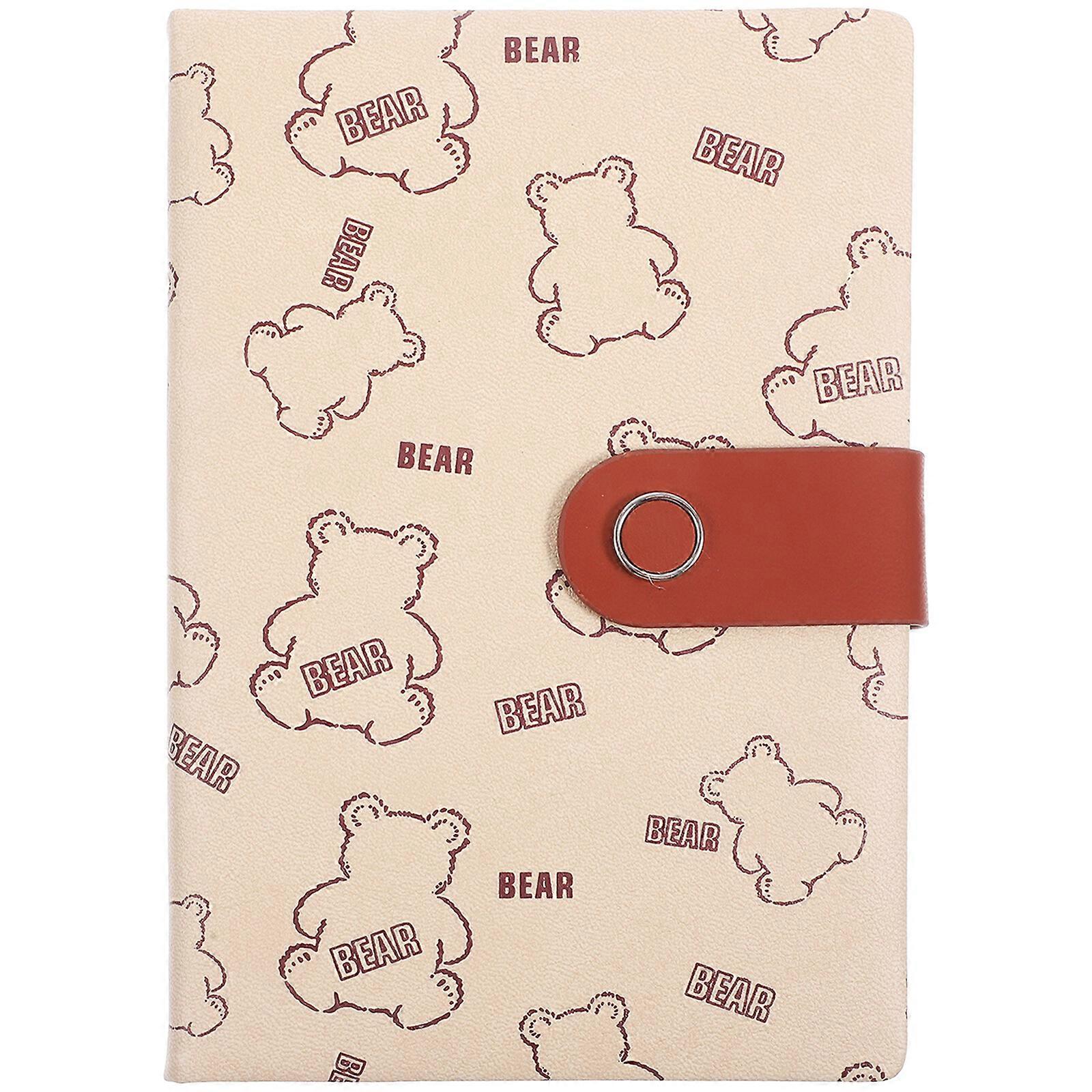 Portable Bear Pattern B6 Notebook Writing Notepad Office Conference Notebook Agenda Notebook