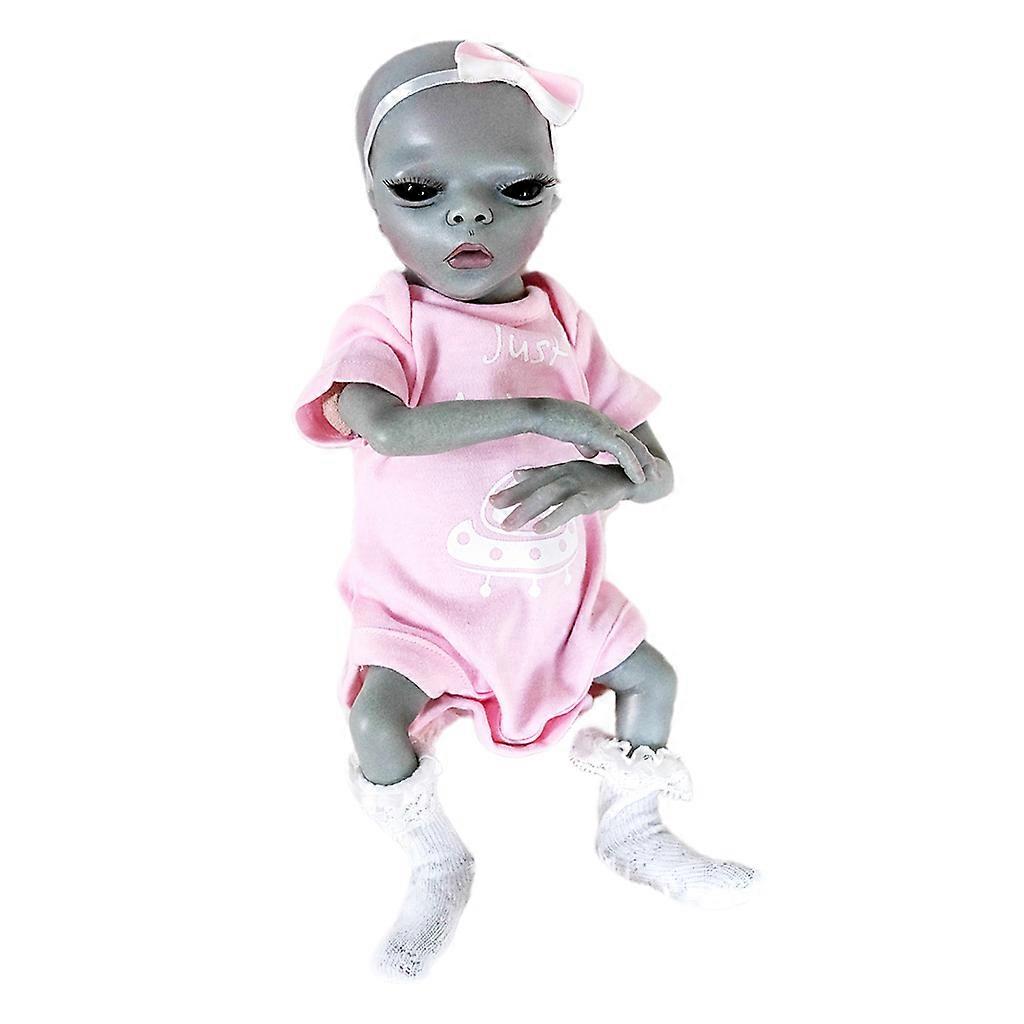 Bebê alienígena de simulação de 14 polegadas dormindo para boneca bonito realista para boneca para bebê
