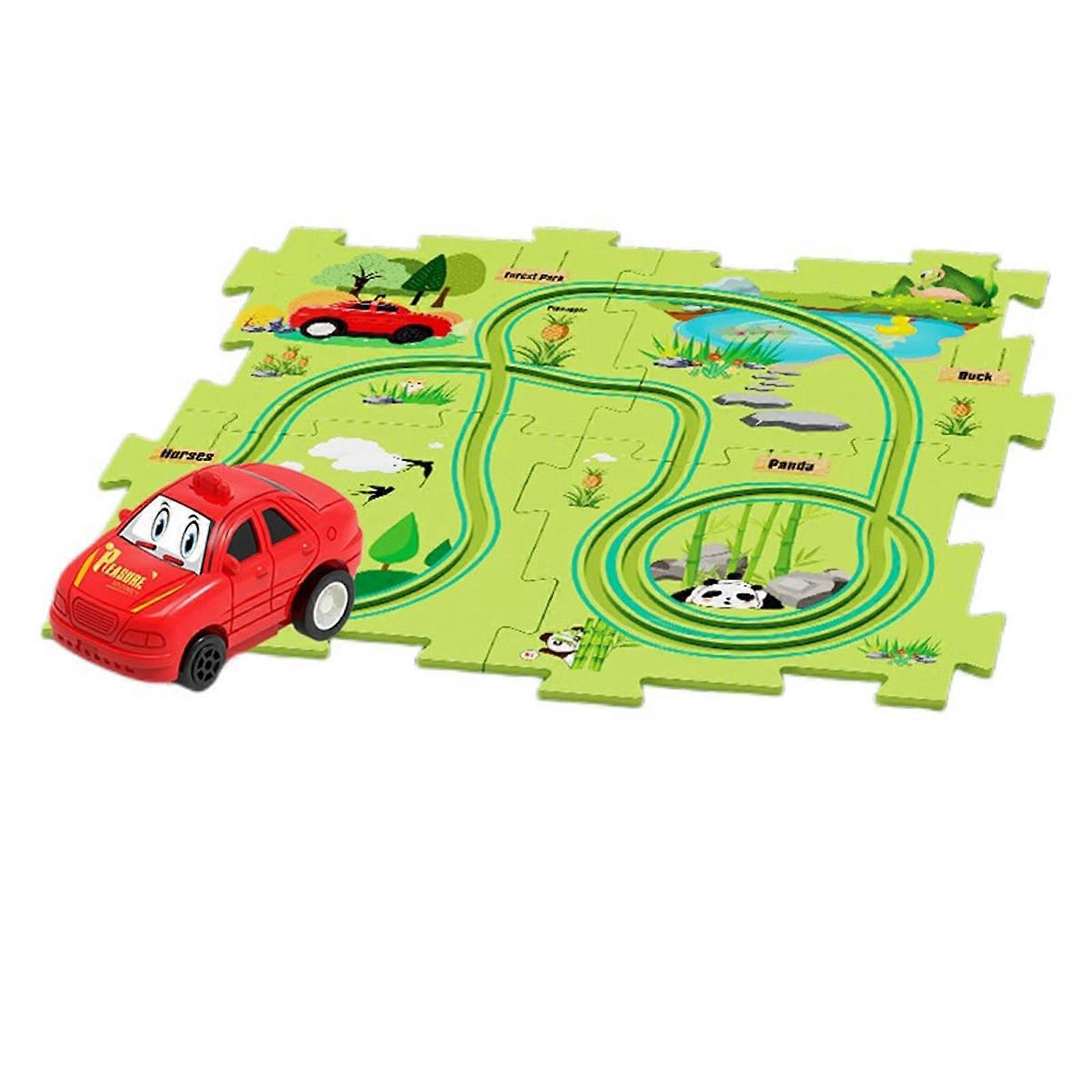 DIY تجميع عربة كهربائية ، 5/15pcs الأطفال التعليمية لغز المسار سيارة اللعب مجموعة