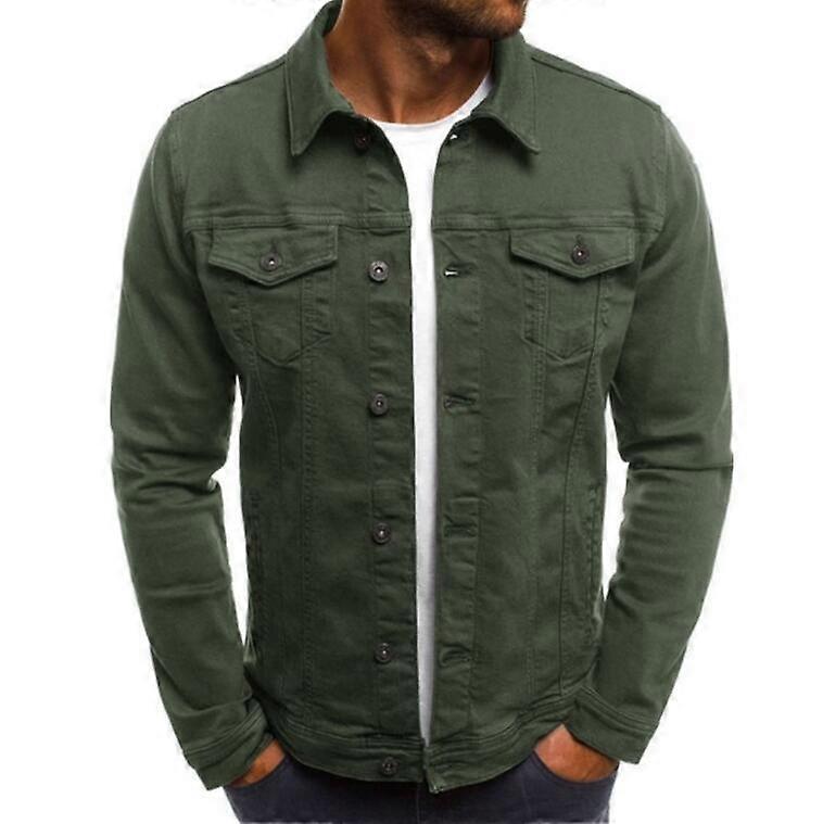 Men's Casual Solid Colour Jacket Button Down Jacket
