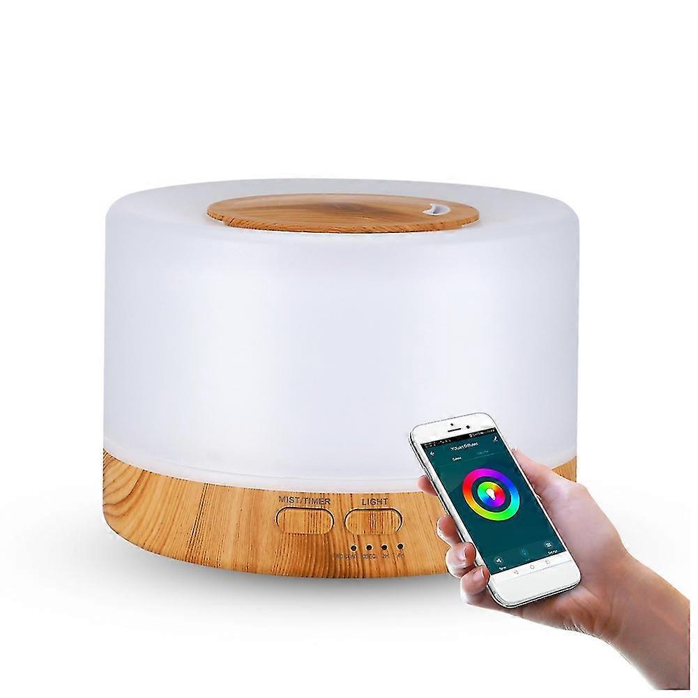 Smart Wifi 500ml Aromatherapy Oil Diffuser Air Humidifier, For Tuya, With 7 Led Colors Uk Plug