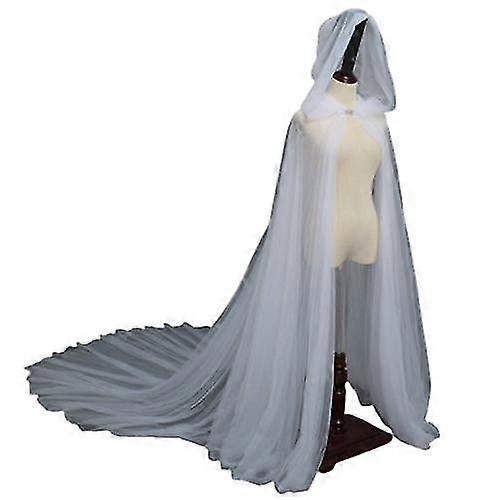 Tul con capucha Cabo Vampire Bride Sheer Cloak Costume