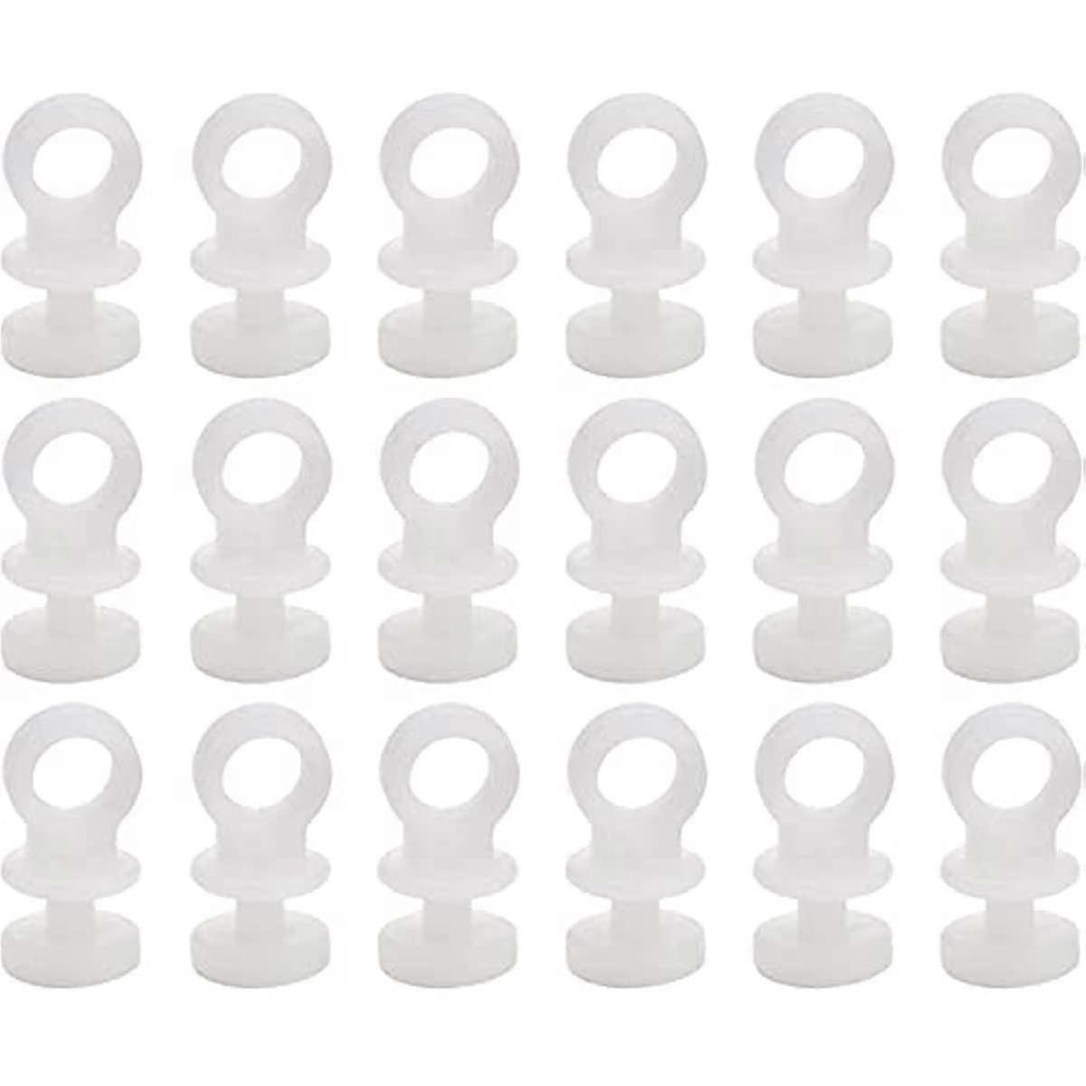 Curtain Hooks,100 Pcs Plastic White Curtain Track Rail Glider Hooks, Curtain Track Glider Wheels Wheel Rollers Curtain Hooks For Window Curtain, Door