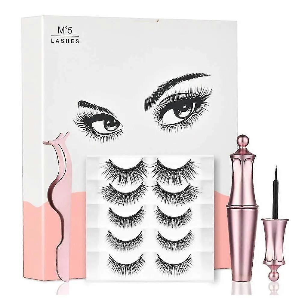 Magnetic Eyelashes And Eyeliner Kit, Reusable 3d Magnetic False Lashes Extension No Glue Needed