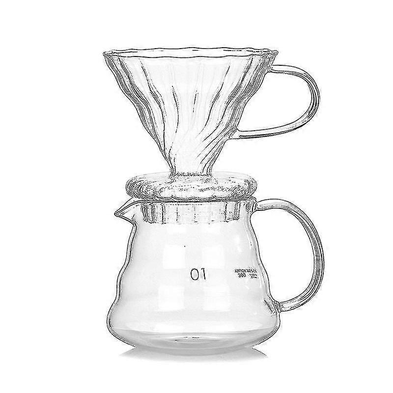 1pc High Temperature Pyrex Coffee Maker Set With Filter Tool