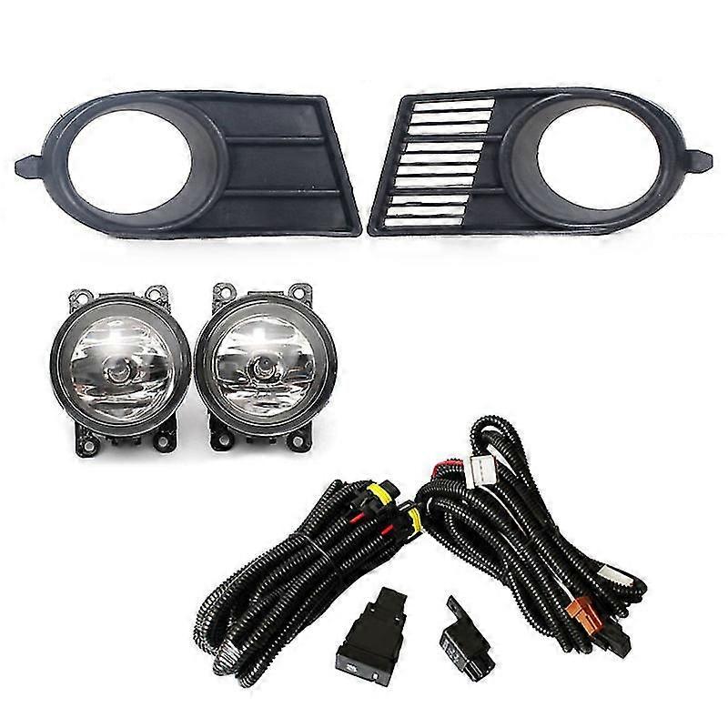 For Suzuki Swift 2005-2010 Car Front Bumper Fog Light Wires Harness Switch Halogen Foglight Foglamp Cover Frame Kit Boris