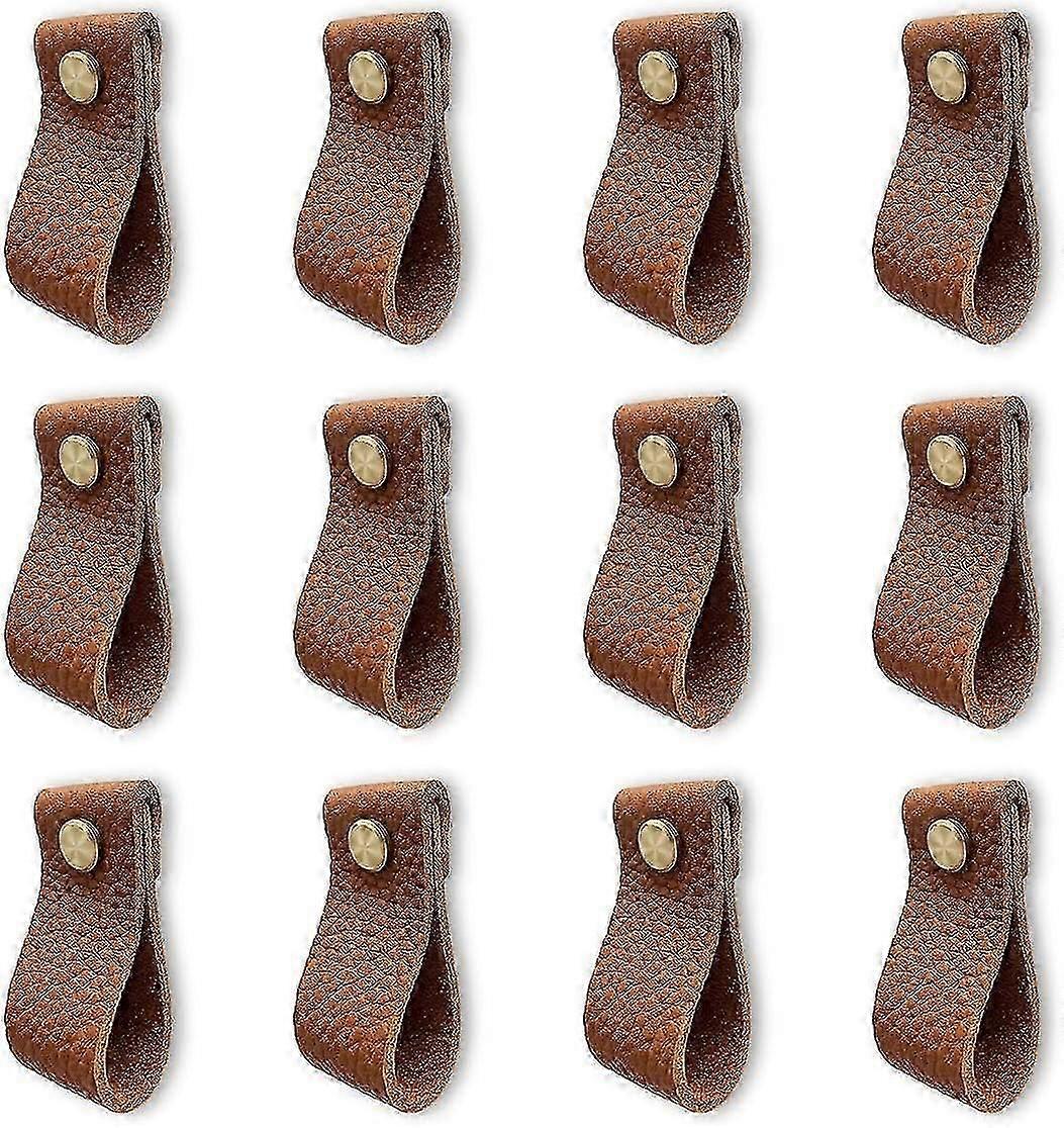 Leder-Kommodenknöpfe, 12er-Set