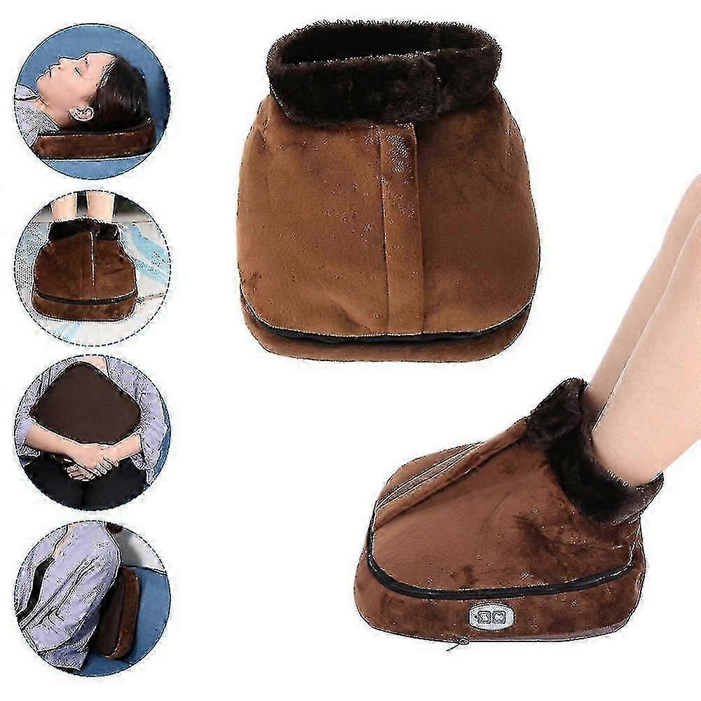 Winter Massage Warm Slippers 2 in 1 Electric Foot Warmer Comfortable Velvet Foot Warmer