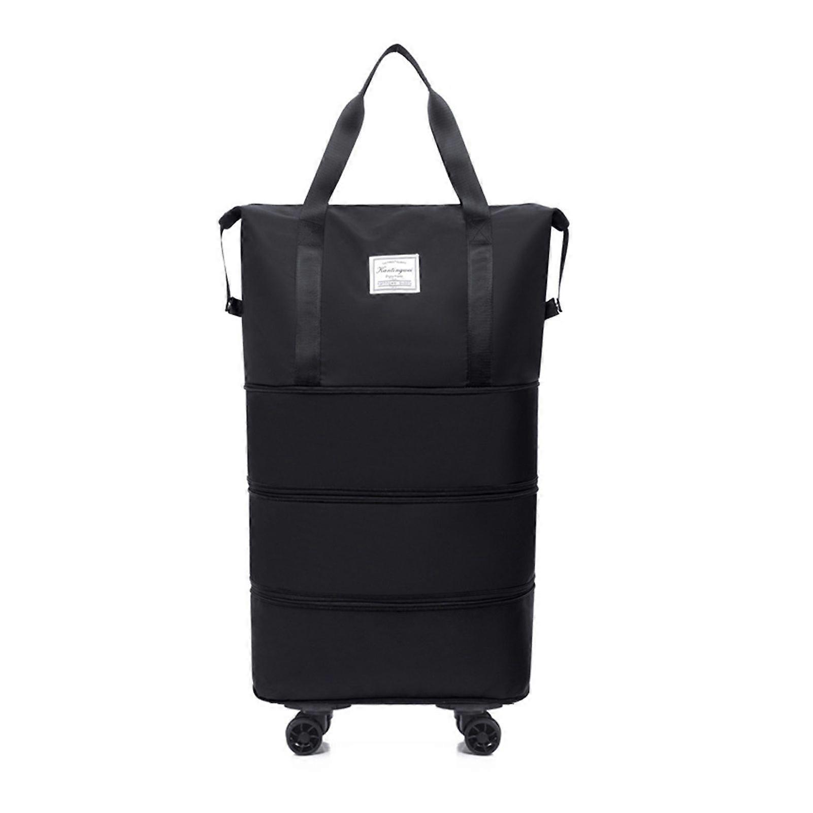 Luggage Bag with Multiple Compartments Large Capacity Waterproof Tear-Resistant Expandable Duffel with Removable Wheels