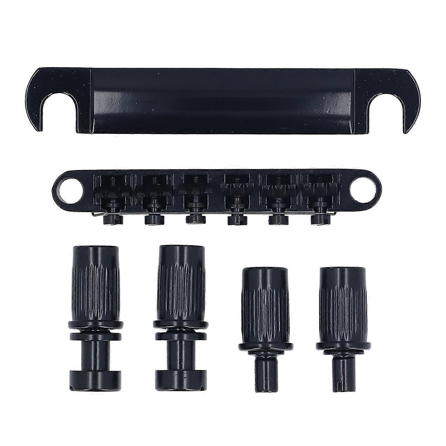 12 String Saddle Bridge and Tailpiece with Studs Metal Guitar Tailpiece Set Replacement for LP Elect