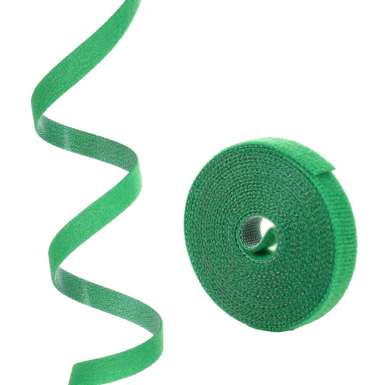 Nylon Plant Ties - Adjustable 1cm x 2m Green Reusable Straps
