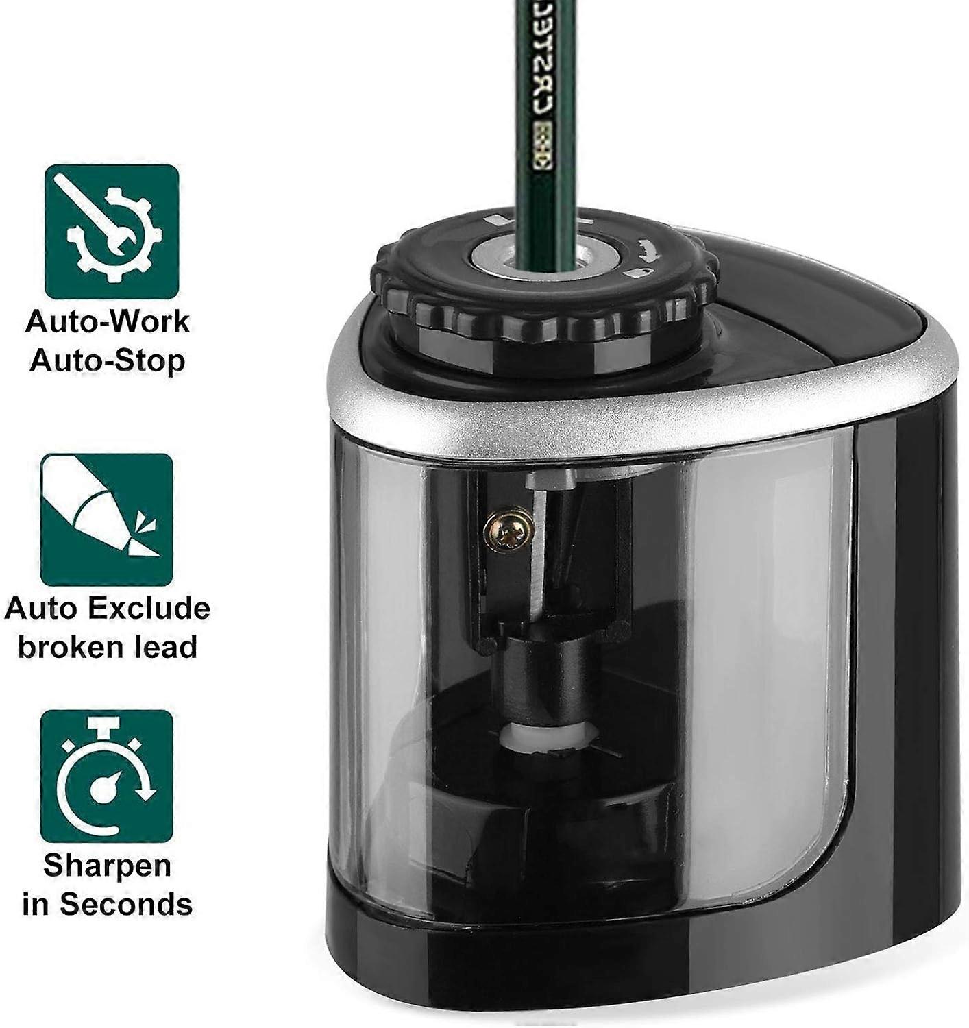 Electric Pencil Sharpener Kid-Friendly Electric And Battery Operated Pencil Sharpener Automated Cordless Sharpener