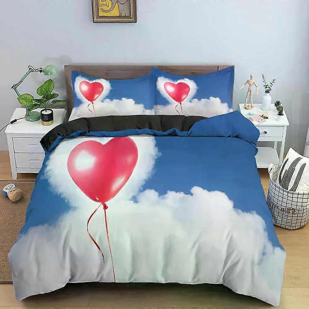 x1375 Lençóis Poligonal Coração Conjunto de Cama Estilo Abstrato Capa de Edredão Conjunto Para o Dia dos Namorados Presente Twin Size Roupa de Cama/PCS 3-Piece Bedding Se