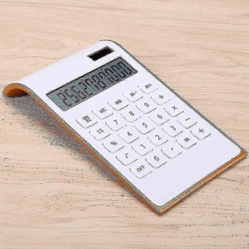 Calculator, Elegant Design, Office/home Electronics, Dual Powered Desktop Calculator, Solar Power, 10 Digits, Tilted Lcd Display, Inclined Design
