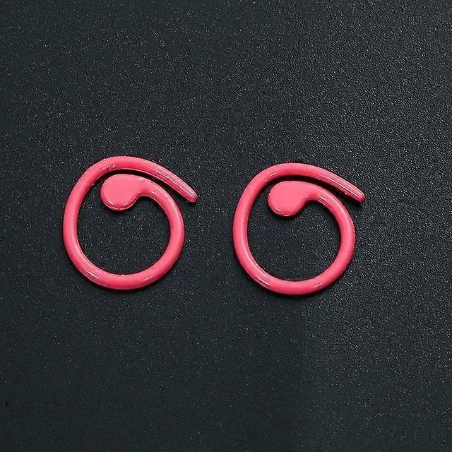 30PCS Zinc Based Alloy Knitting Stitch Markers Spiral Multicolor Painted Marker Buckle Crochet Stitch Lock Knit Needle Clip