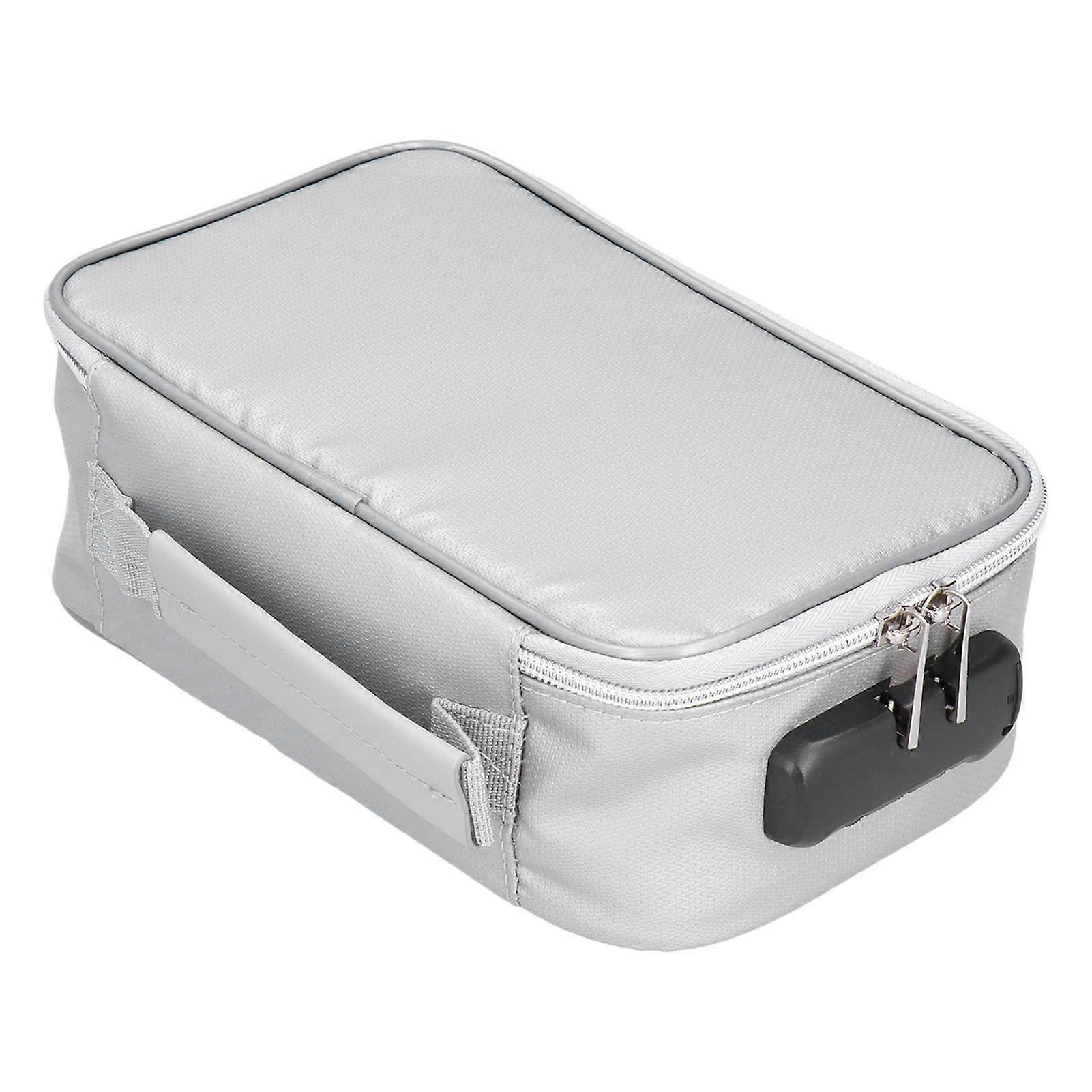 Fireproof Document Bag with Lock Portable Small Fireproof Document Bag for Home Office TravelSilver