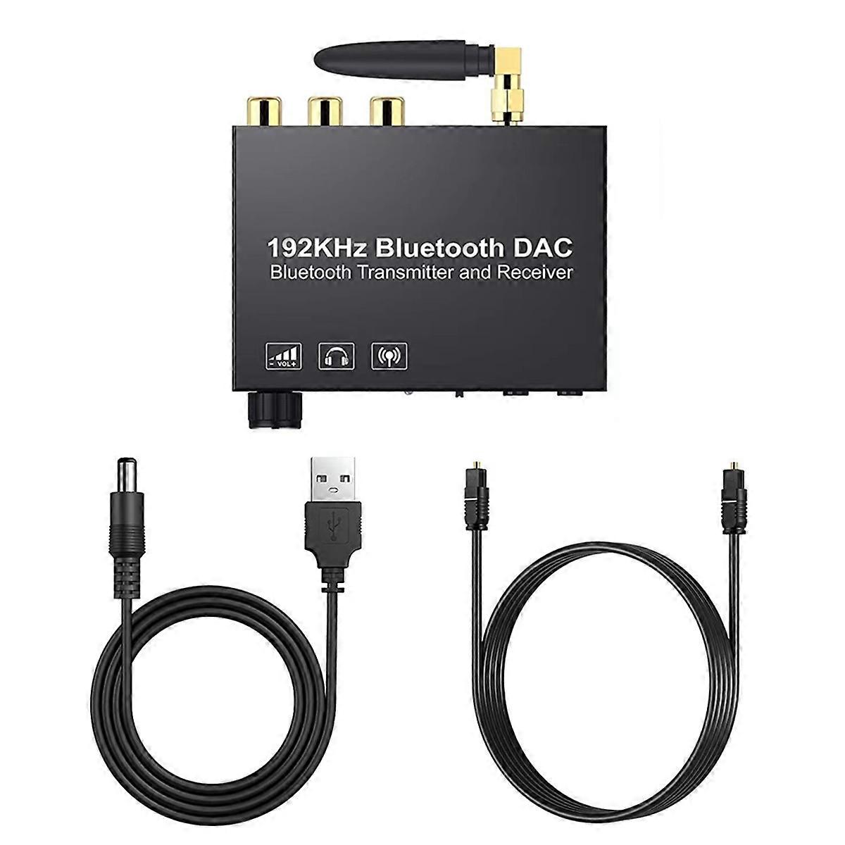 192KHz Bluetooth Audio Konverter Bluetooth 5.0 Digital zu Analog Glasfaser Koaxial Audio Conver