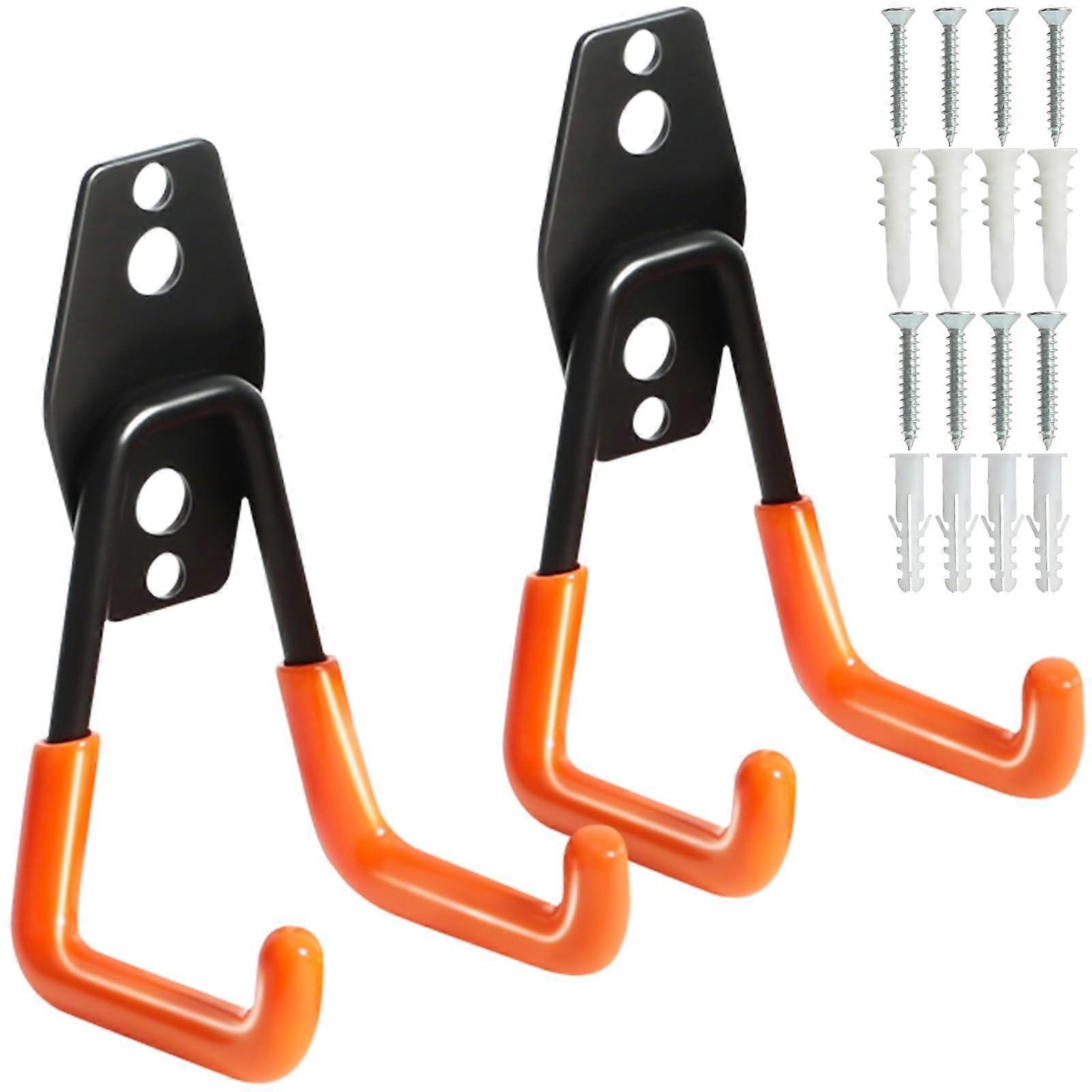 2 Pack Small Wall Hook for Garage Tool Organizer Hose Holder