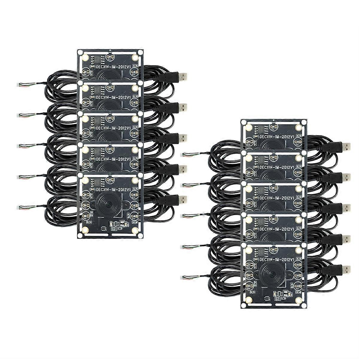 New 10Pcs 100 Degree Camera Module 1MP OV9732 1280x720 USB Free Driver Manual Focus,with 3 Meter Ca