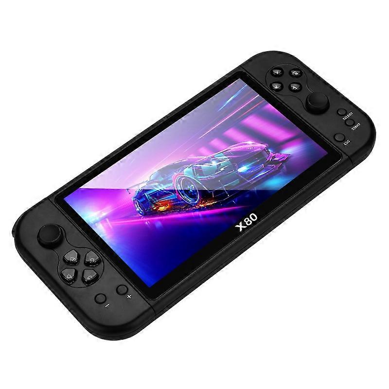 X80 7.0 inch HD Screen Handheld Game Console 20000 Games Video Game Console - Black