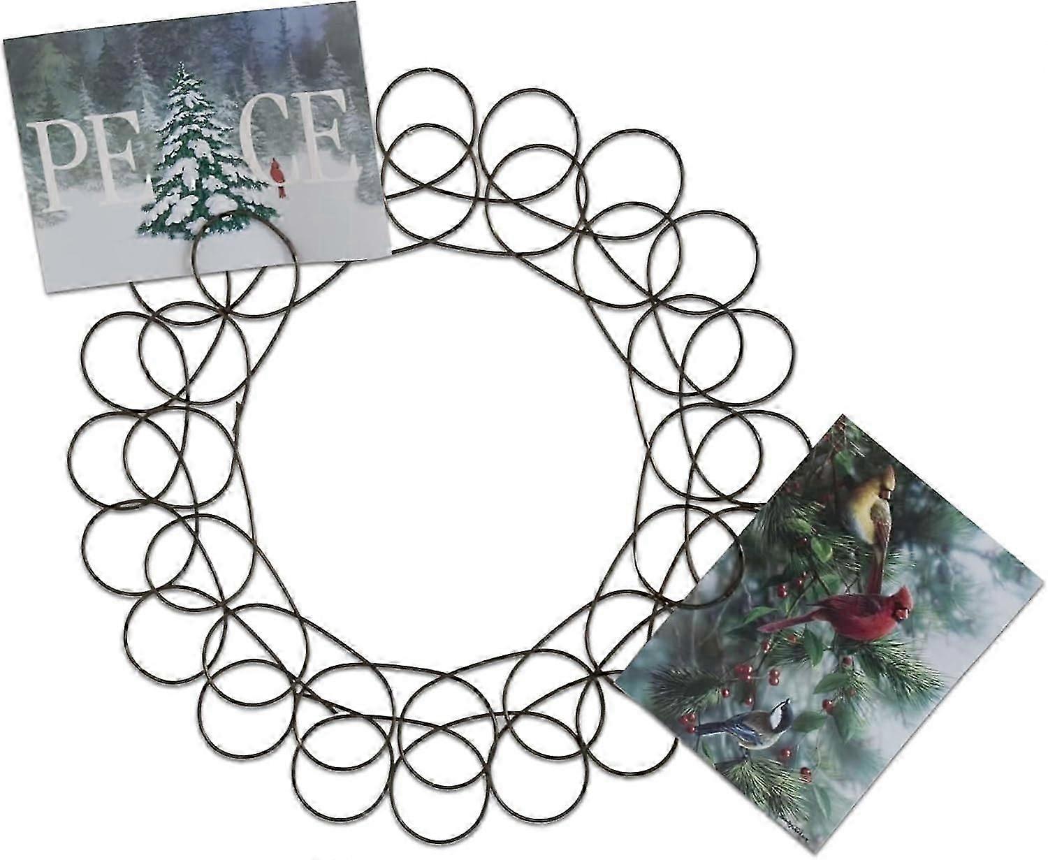 unique Spiral Wreath Greetingcard Holder Black