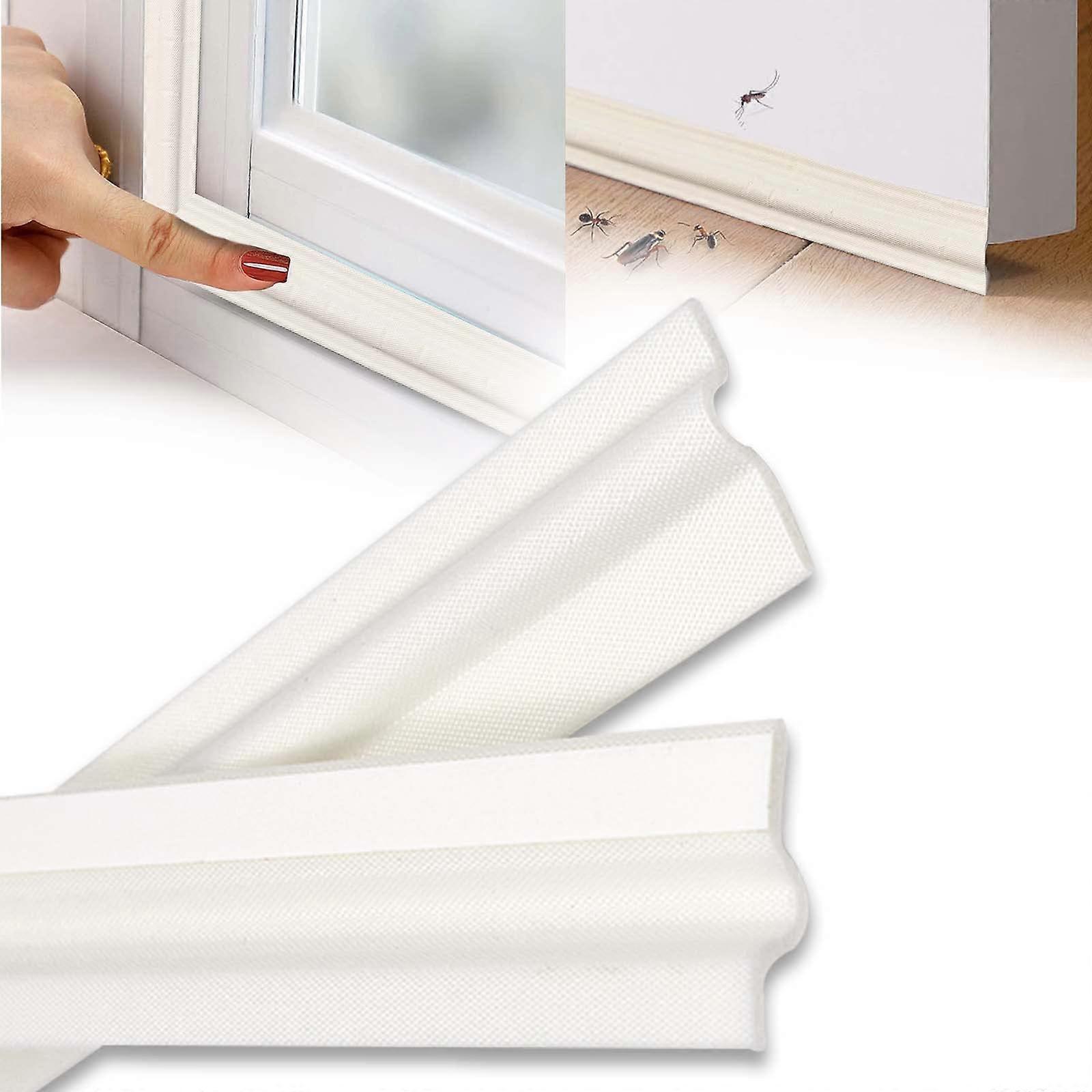 118 Inch Window Air Stripping Door Seal Strip, Self-Adhesive U-Shaped Foam Weatherproofing Insulation Tape