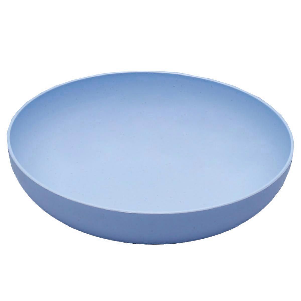 Dinner Plate Tableware Wheat Straw PP Dinnerware for Dish Fruits Serving Sauce DippingDeep Round Blue
