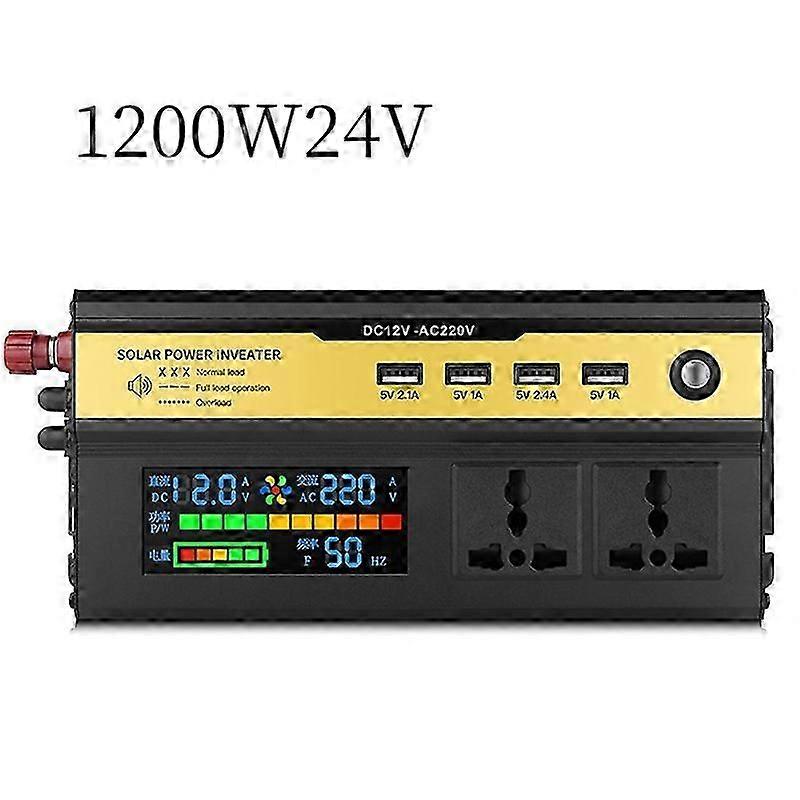 Power Inverter 500W 1200W 1600W 2200W DC 12V To AC 220V Transformer with USB Universal Socket Charge LED Display Car Inverter