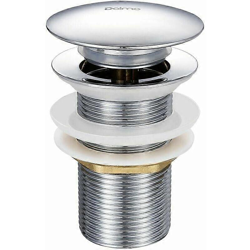 Sink waste without overflow, Push Open waste for sink in brass, chrome G 1-1/4 - DDTP01TY