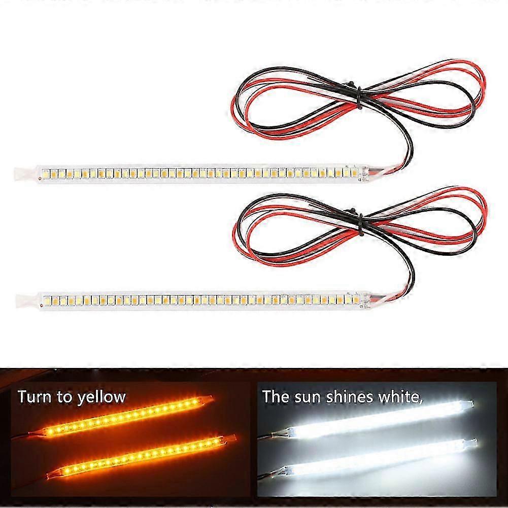 High quality1Pair Car Rearview Mirror Indicator Lamp 14CM/18CM DRL Streamer Tape LED Flowing Turn Signal Lamp 12V 5W Automobiles Parts
