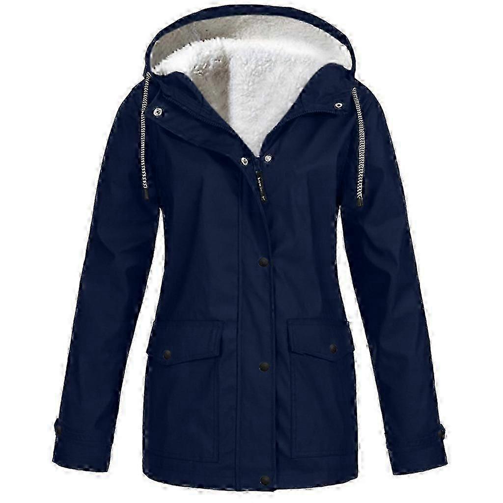 Damejakker Høst Og Vinter Fleece Jakker Utendørs Fjellklatring Jakker Hette Kvinners jakker Jakker
