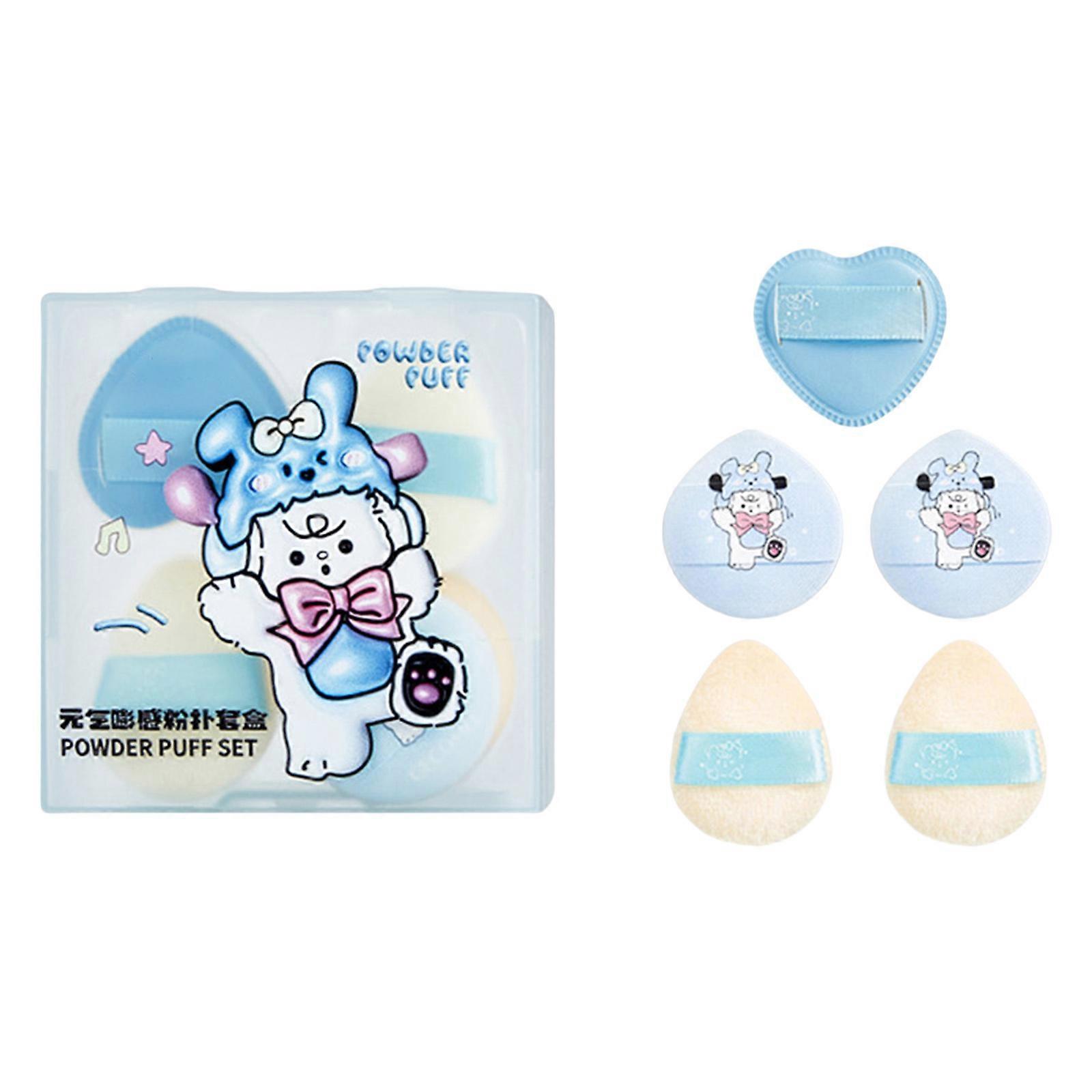 5 Pieces Creative Velvety Soft Triangle Makeup Puff Cosmetic Accessories For Blending Primer And Concealer Use