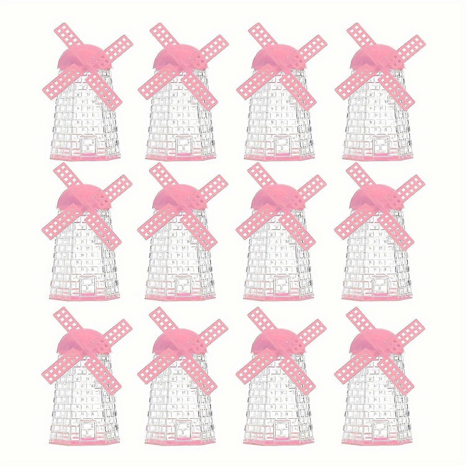 12pcs Mini Pinwheel Shape Candy Boxes Wedding Favour Packaging Boxes Holiday Party Cookie Boxes Holiday Ornament Storage Boxes