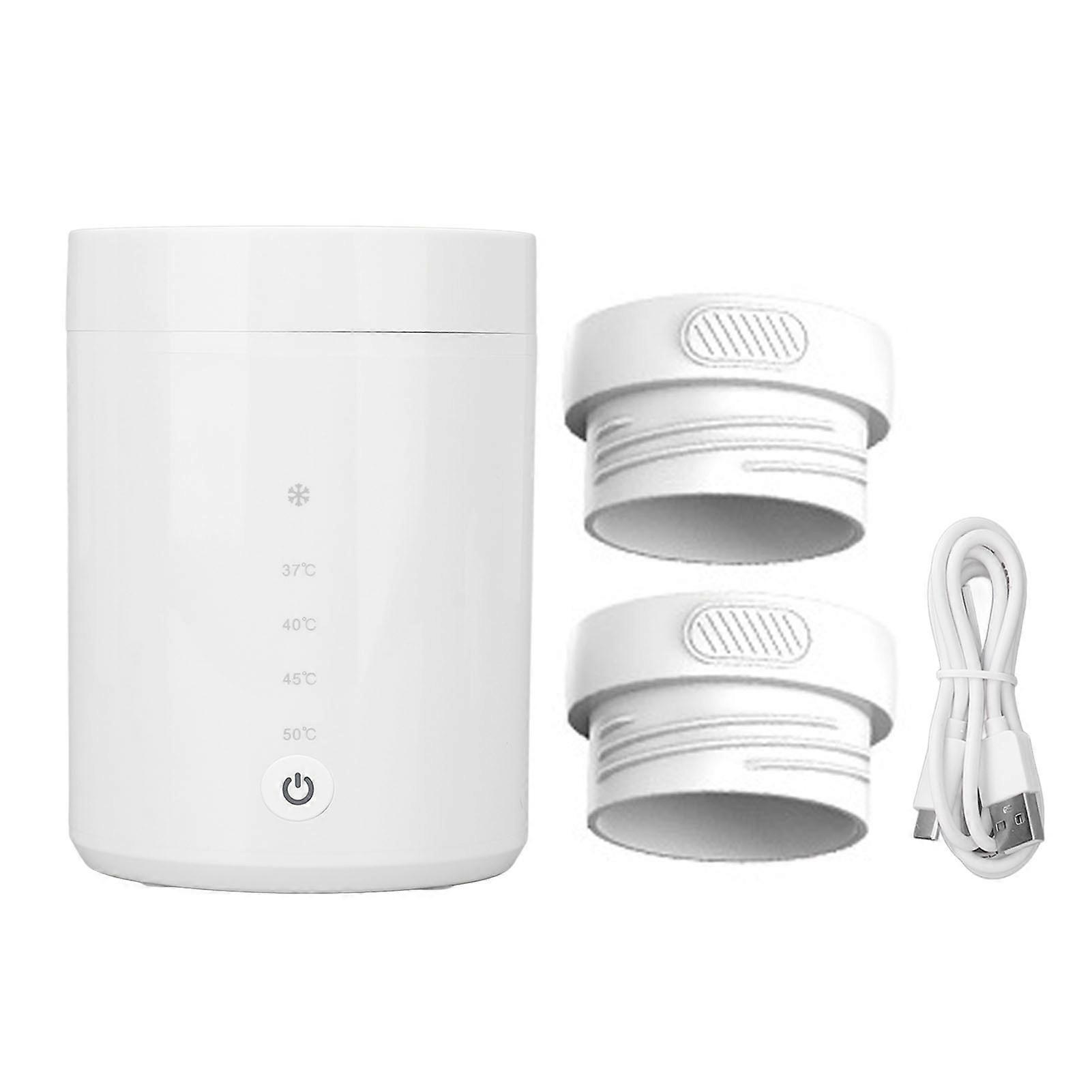 Baby Bottle 2 Adapters Defrosting Rechargeable Feeding Bottle Warmer with 4 Temperature Selection