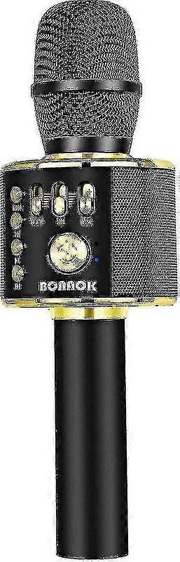 Bonaok Wireless Bluetooth Karaoke Microphone 3-în-1 portabil portabil microfon difuzor compatibil cu toate smartphone-urile cadouri compatibile cu fete copii adu