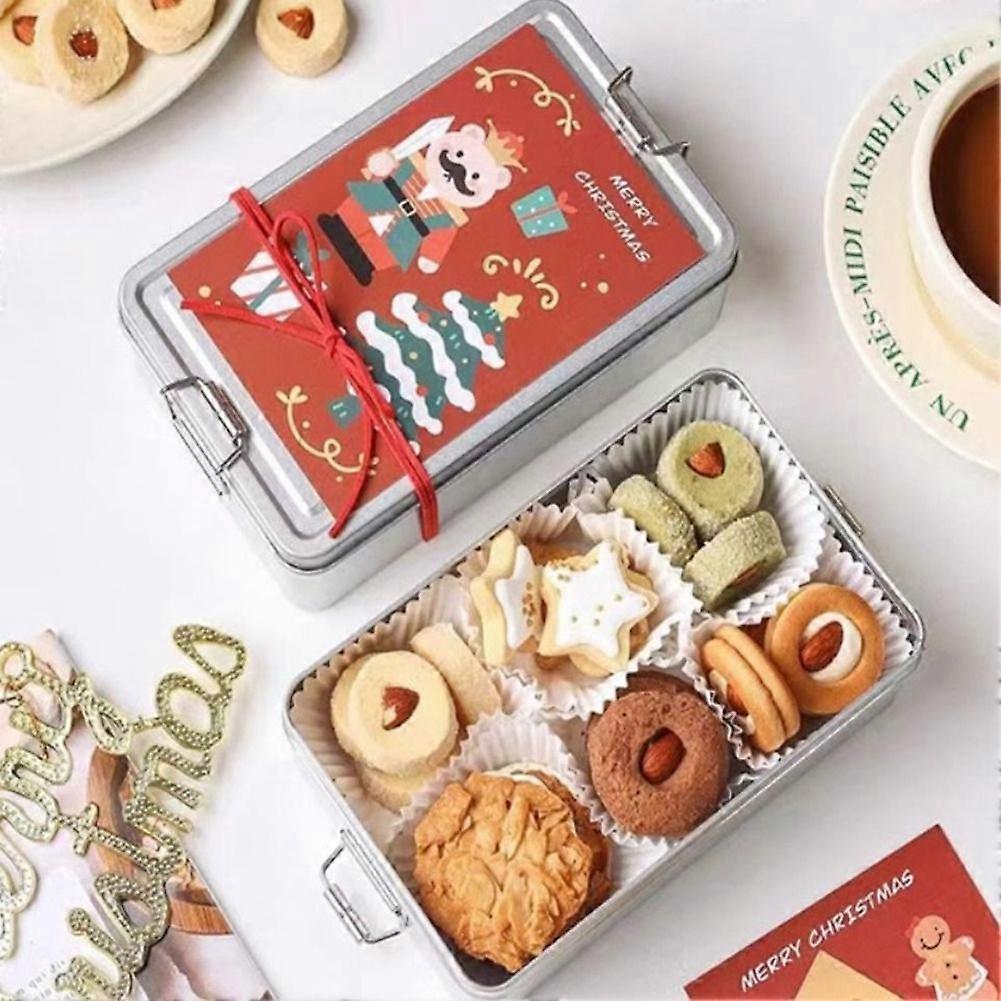 Old Retro Box Metal Storage Box Cake Packaging Box with Lid Candy Cookie Box