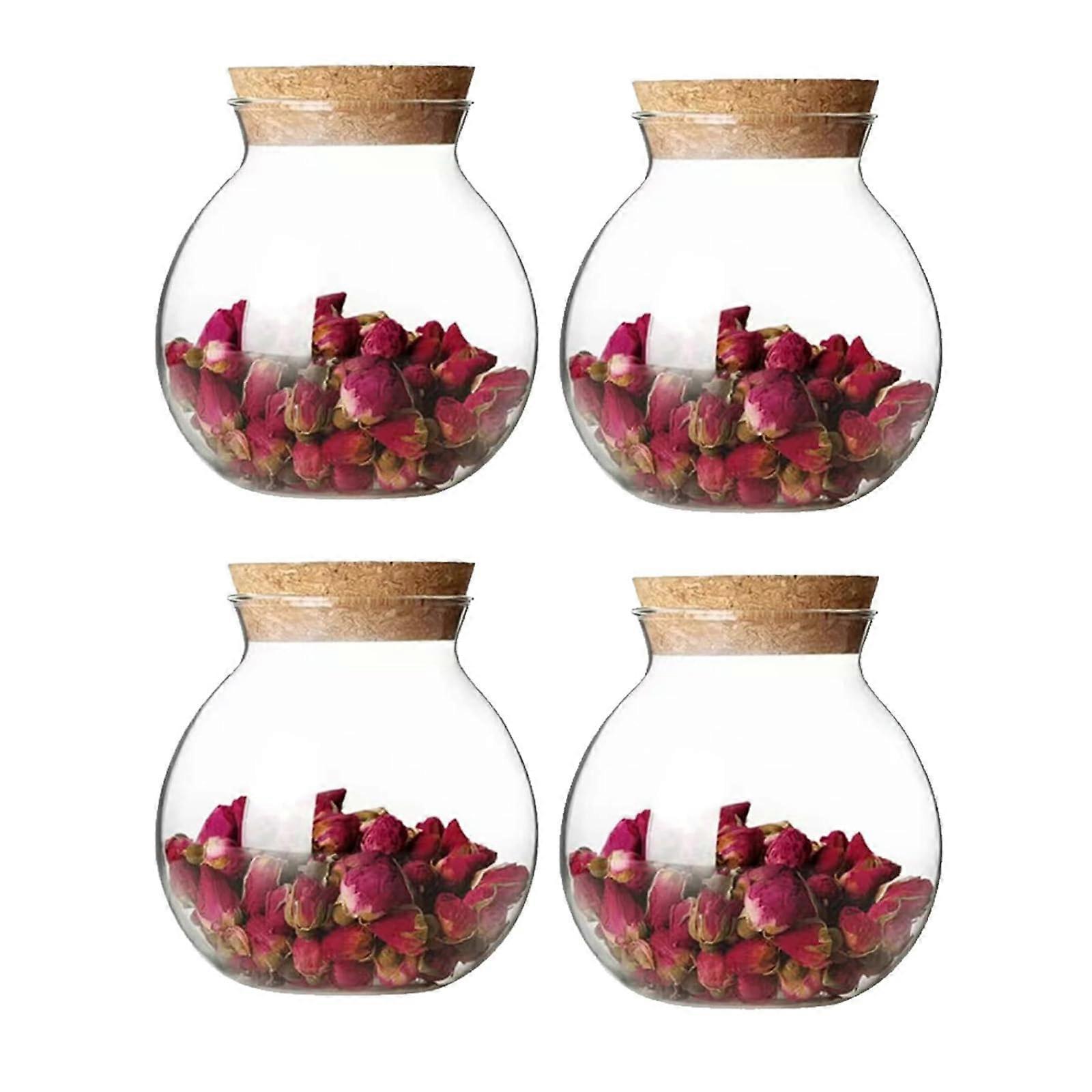 Pack Glass Jar Storage Containers Kitchen Airtight Jars 17 Ounces