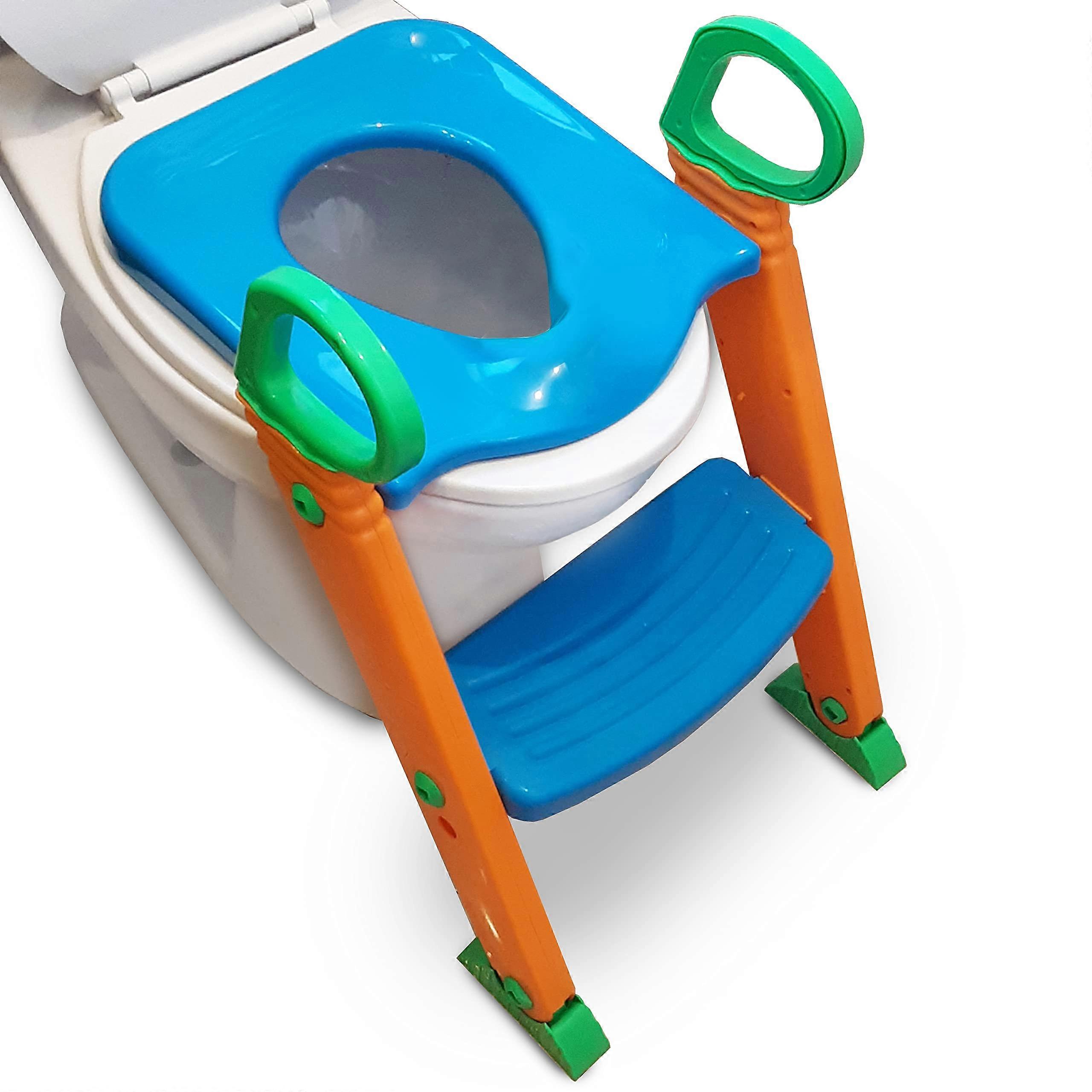 Sturdy Safe Adjustable Height Anti Slip Potty Seat Training Toilet Step Stool for Kids Toddlers