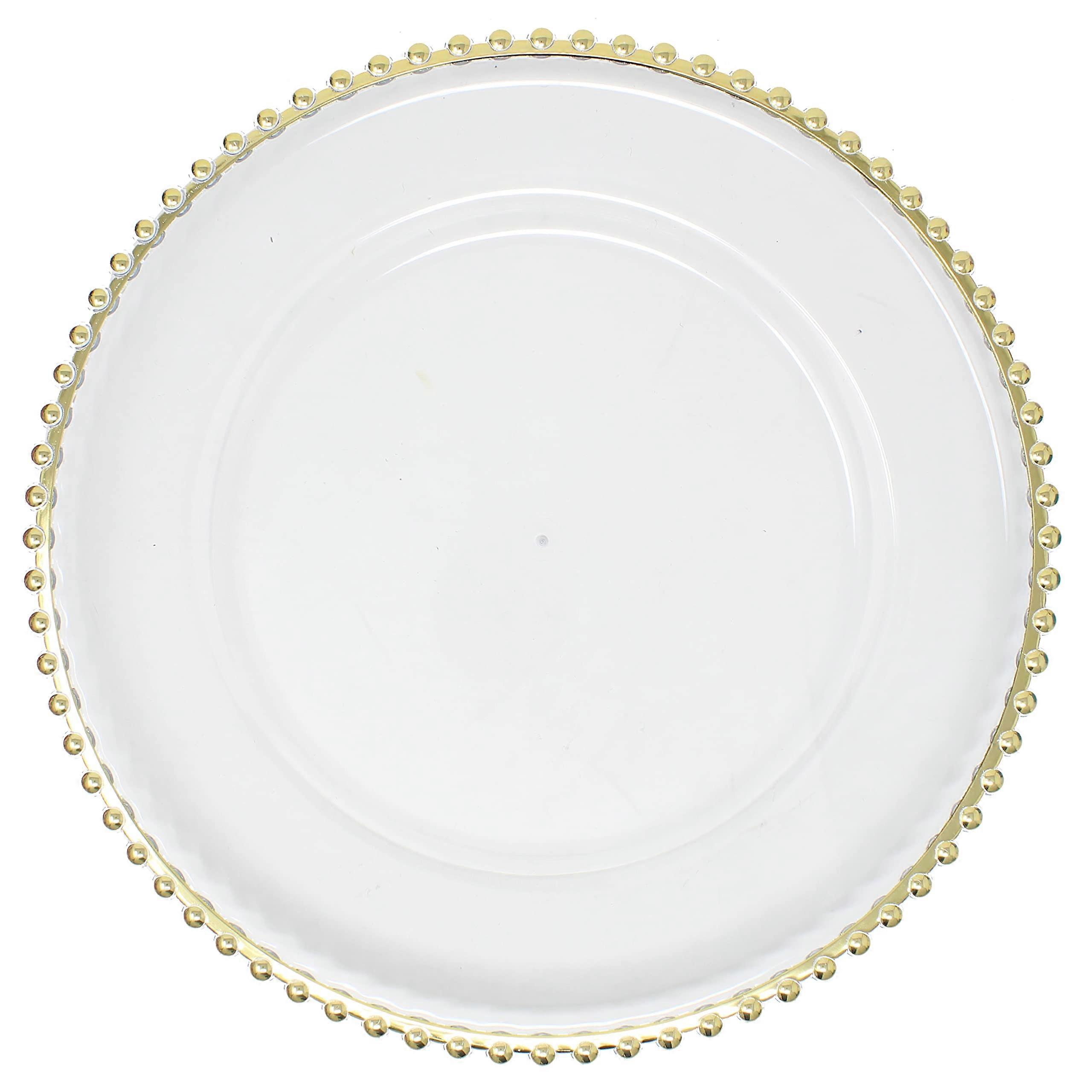 6 Set Metallic Foil Charger Plates for Dining Table Decor