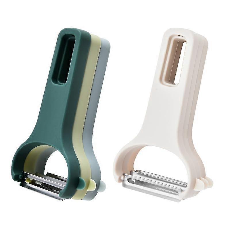 Vegetable Peeler Three Blade Set With Interchangeable Handle For Potatoes Vegetables Carrots Cucumbers Fruits Six Colors