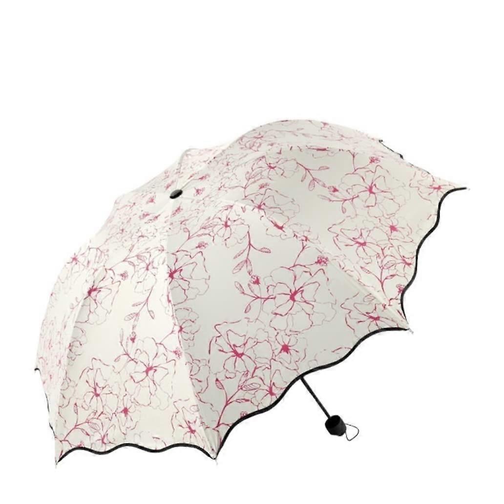 Umbrellas for Rain Manual Tri-Fold Umbrella Folding Umbrella Windproof Uv Umbrellas Rain Sun Parasol Umbrellas for Rain Windproof (Color : C)