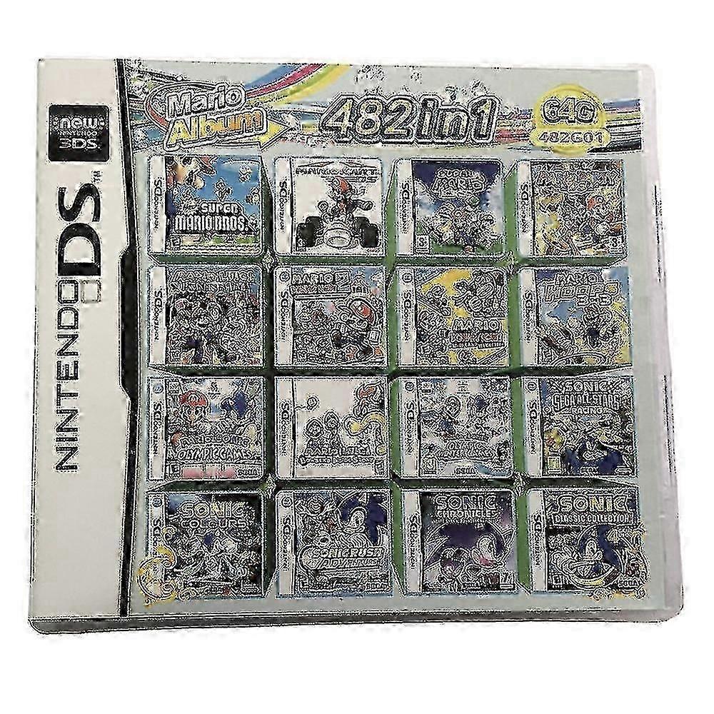 482 In 1 Game Card Containing 482 Classic Nostalgic Games Suitable For Most Ds / 2ds / 3ds Console O