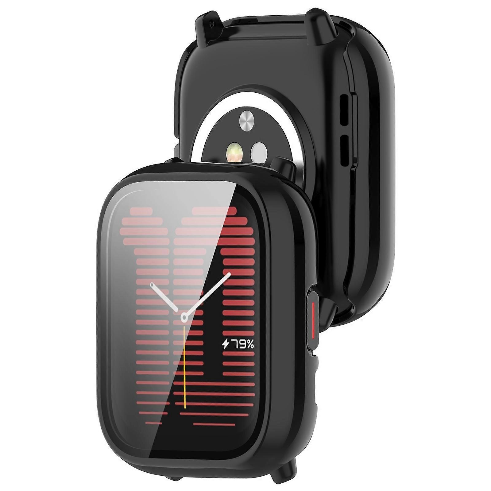 PC 集成钢化玻璃表壳,适用于 Amazfit Aactive