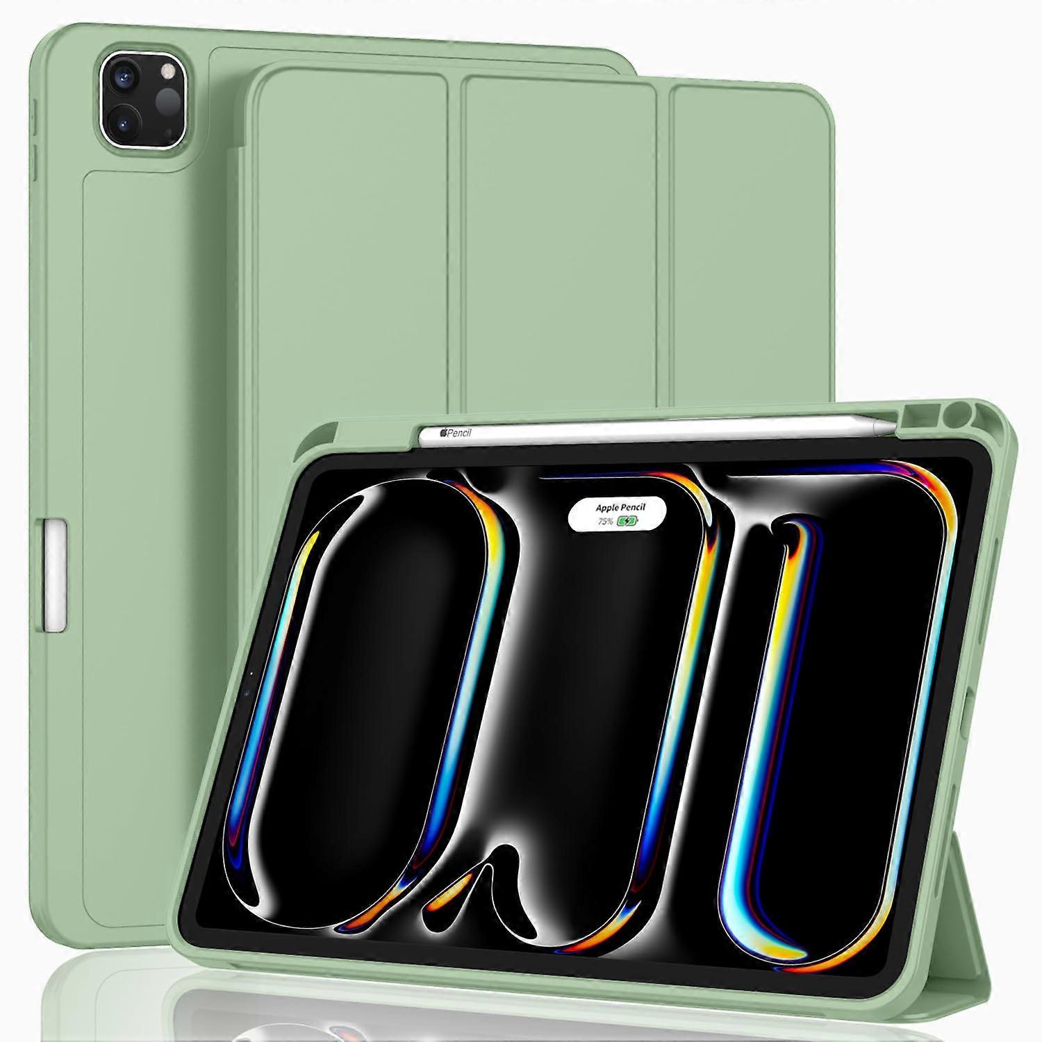 iPad Pro 11 Inch Case M4 (5th Generation) with Pencil Holder, Smart iPad Case Support Pencil Pro and Pencil (USBC)