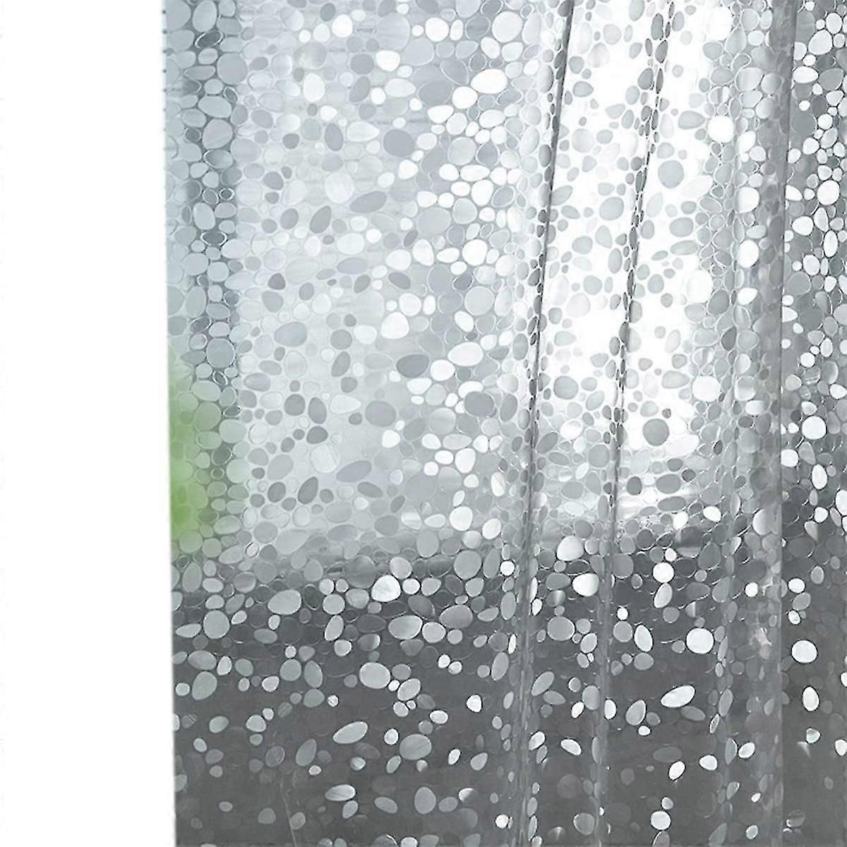Transparent Shower Curtain Lining, Pattern Lightweight Plastic Bathroom Shower Curtain