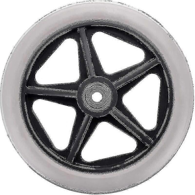 2pcs De 6 pouces Caoutchouc Roue De remplacement Fauteuil roulant Roues avant Rollator Walker Anti-slip Remplacement Casters Gris