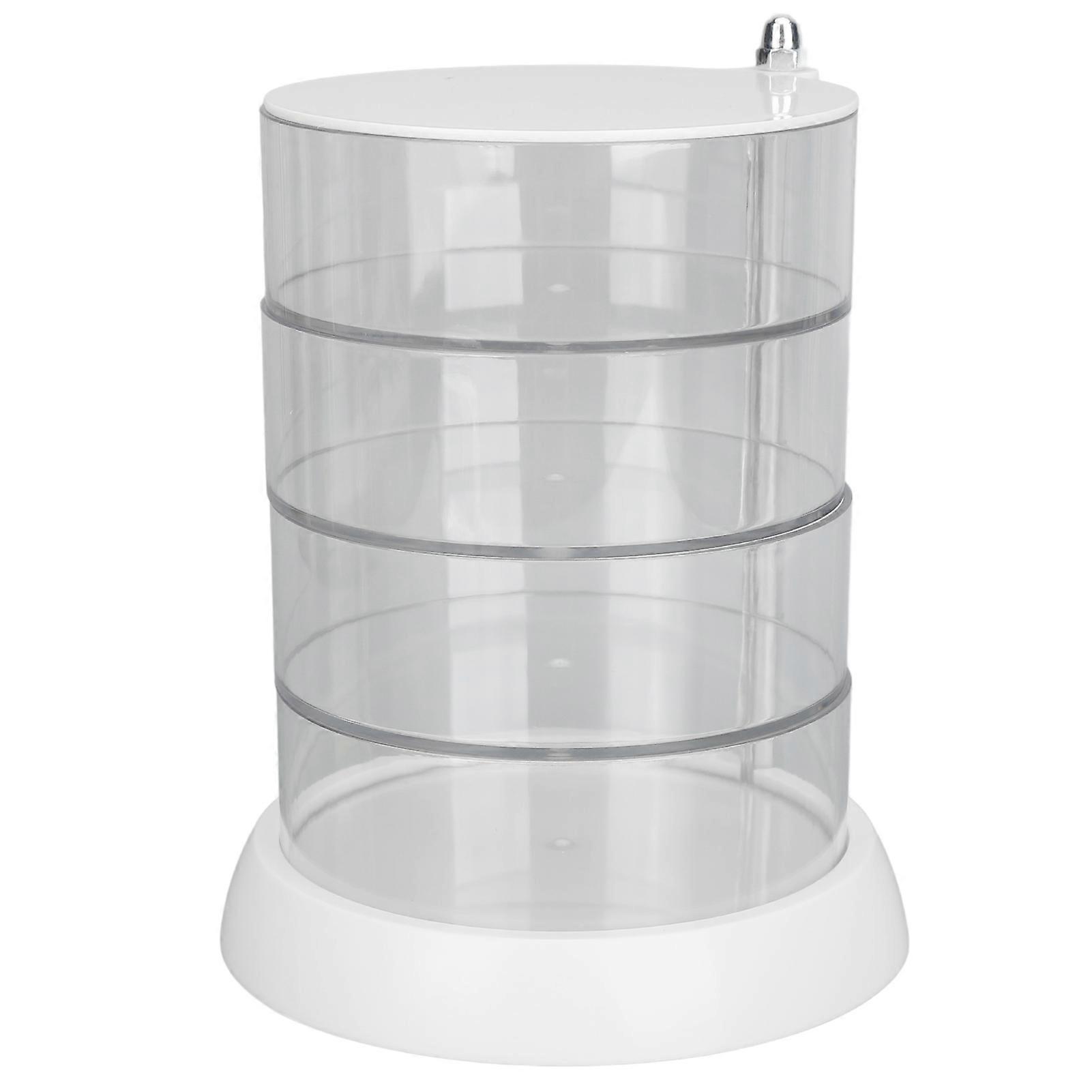 Rotatable Makeup Sponge Holder 4 Layers Dustproof Rotate Makeup Powder Puff Box Transparent