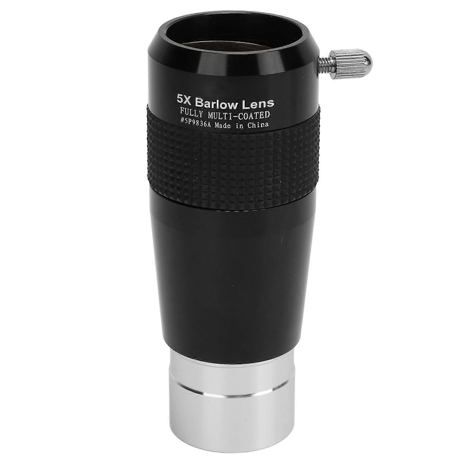 1.25 Inch 5 X Multi Coated Repeated Color Difference 2 Group 4 Element Barlow Lens Telescope Accessory