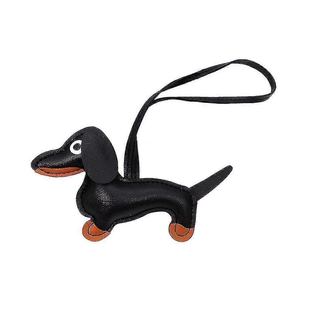 Mini teckel Chien Porte-clés Mignon Pu Cuir Animaux Porte-clés Ornement suspendu